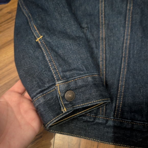 Men's Denim Levi Strauss Trucker Sherpa Jacket - Picture 7 of 16